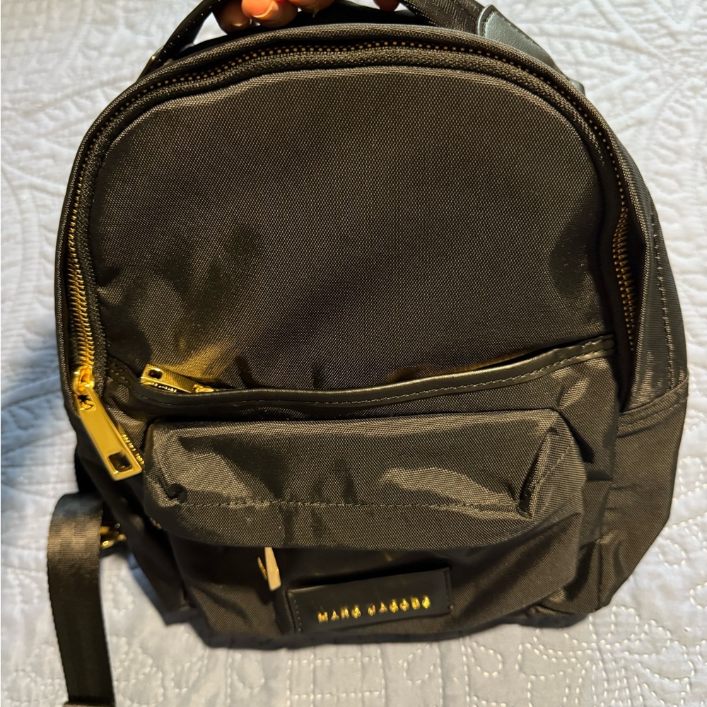 Marc Jacobs black nylon mini Backpack with Gold Accents like new - Picture 8 of 8